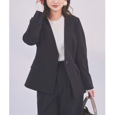 【セット対応】ダブルクロスノーカラージャケット