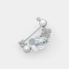 淡水パール シェルフラワー ブローチ