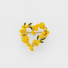ミモザ ブローチ