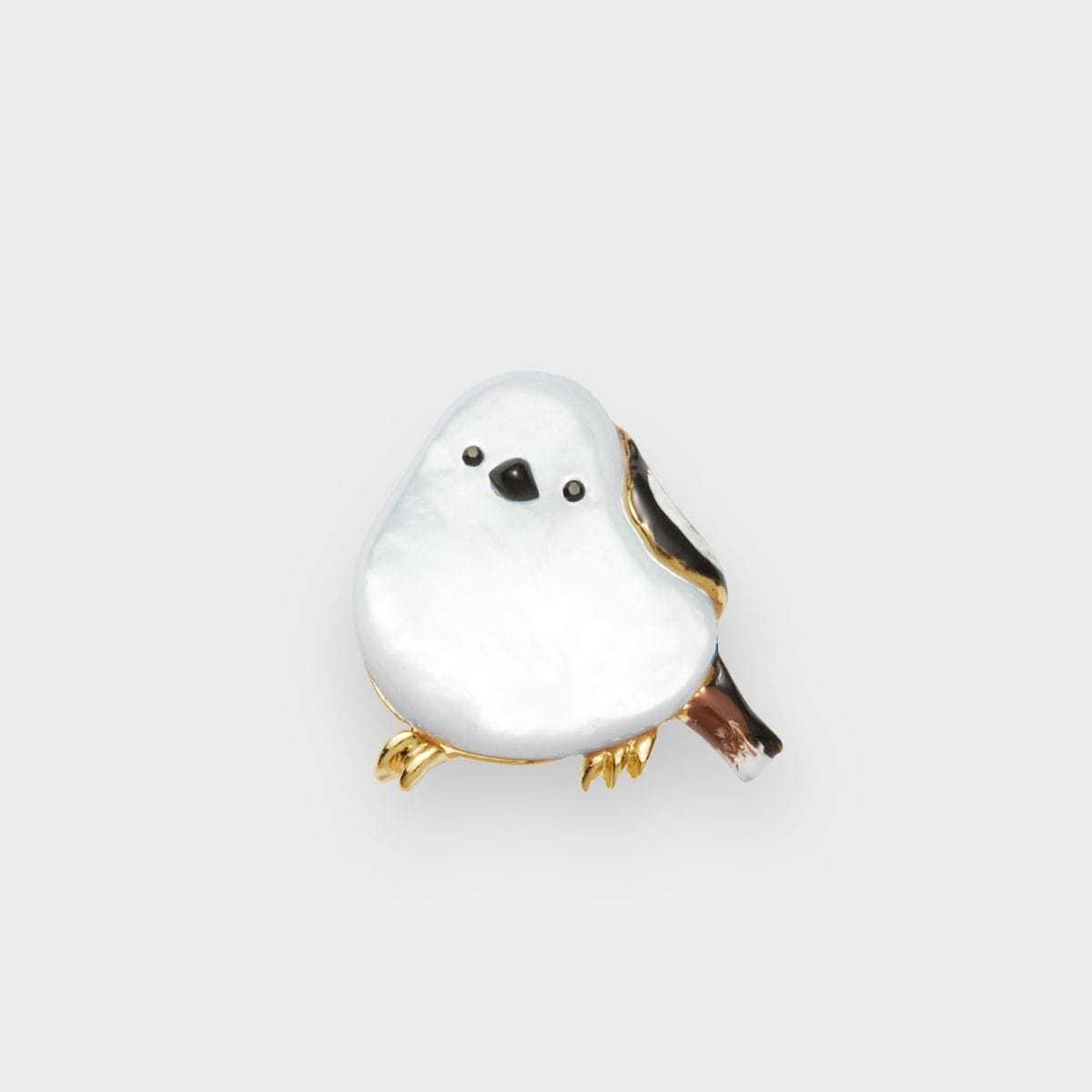 白蝶貝 シマエナガ ブローチ | ヴァンドームブティック(VENDOME