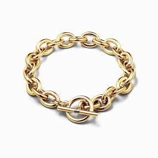 Oval Chain Bracelet Thick Gold