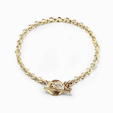 Oval Chain Bracelet Slim Gold