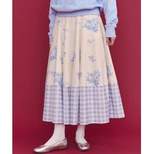 ボリュームフレアスカート Gingham Bunches