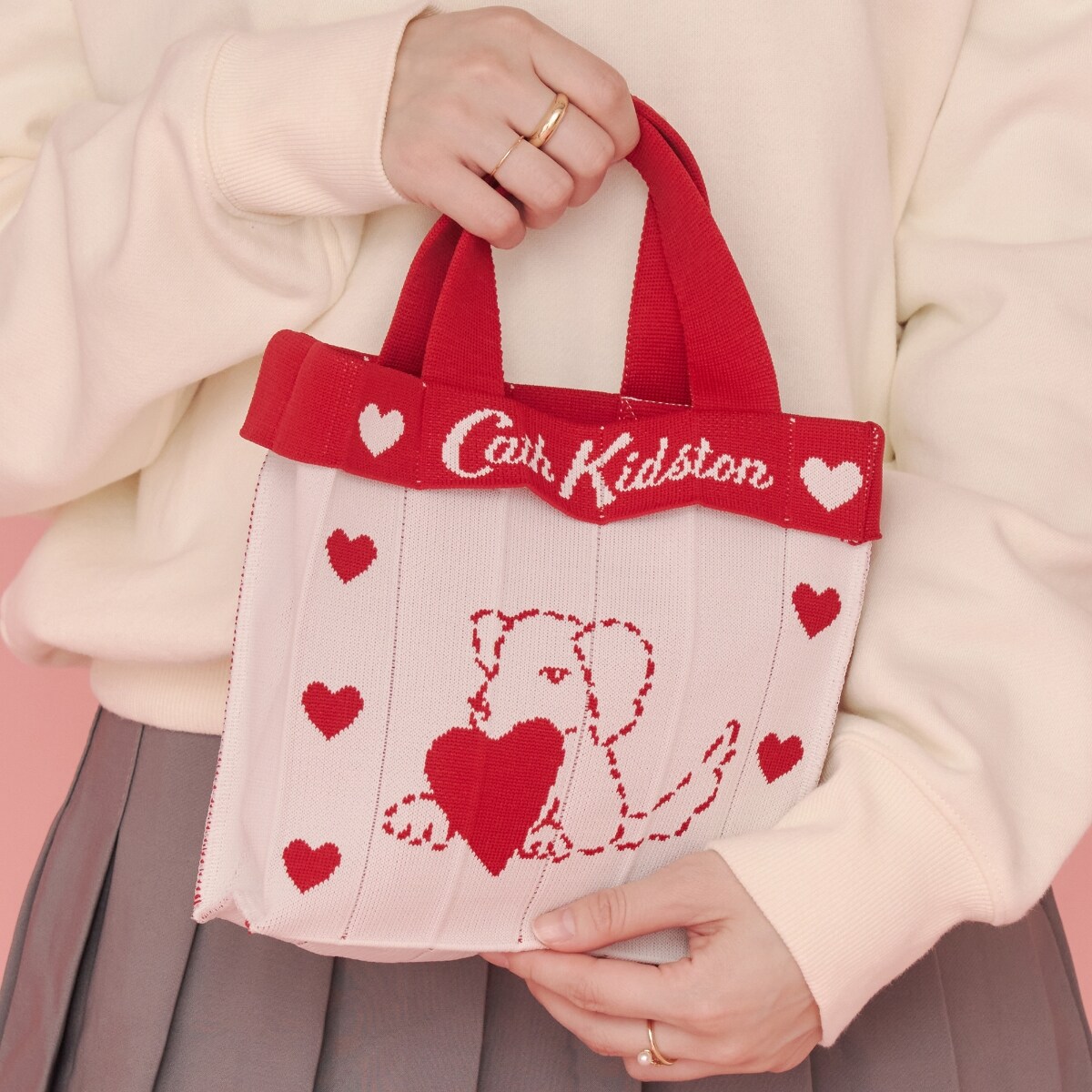 [�}���C]CK×KNT365 Co-Knitty Heart Dog RD/�L���X �L�b�h�\���iCath Kidston�j Heart Dog RD