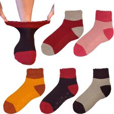 超極厚ルームソックス　口ゴムゆったり　裏起毛　足裏滑り止め付き　５足セット　２２－２５CM