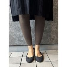 吸湿発熱 リブ レギンス 3L-4L 両面マチ 大きいサイズ ゆったり のびのび あったか