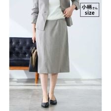【低身長サイズ】【洗える/UVカット】リネンライクストレッチタイトスカート