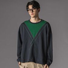 インレイガゼット配色プルオーバー大人親子お揃い(140~175cm)