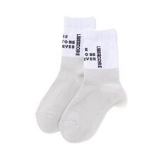 ロゴ配色リブクルーソックス親子お揃い(15~21cm)