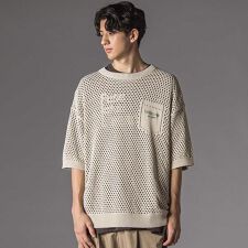 メッシュ編みサマーニットプルオーバー大人親子お揃い(140~175cm)