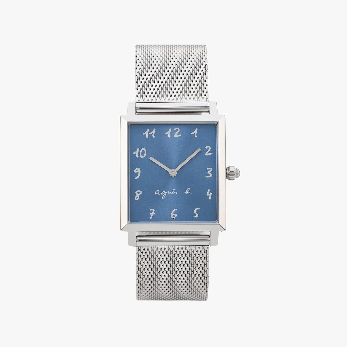 シルバー ステンレス スクエア ウォッチ ”Marcello” | アニエスベー