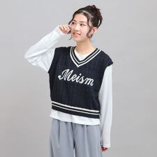 【セットアイテム】ニットベスト＋ロンT