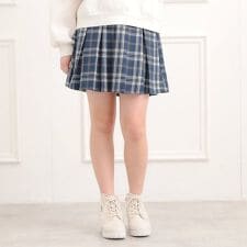 微起毛プリーツスカート