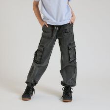 【接触冷感】デニムカーゴパンツ