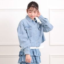 【セットアイテム】短丈デニムシャツ＋ロンT