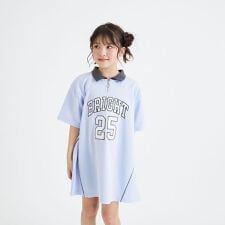 ナンバリングハーフZIPポンチワンピース