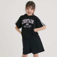 【接触冷感】半袖パーカー＋ハーフパンツセット