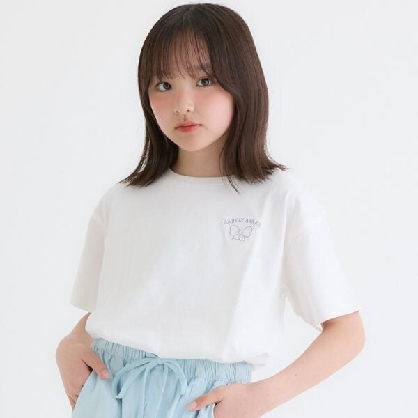綿100%】リボンくまちゃん半袖Tシャツ | ピンクラテ(PINK-latte