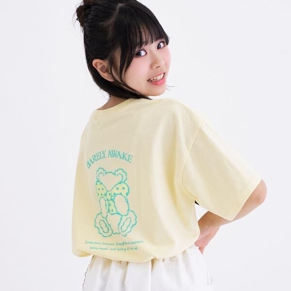 綿100%】リボンくまちゃん半袖Tシャツ | ピンクラテ(PINK-latte