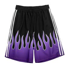 LISTEN FLAVOR　ファイヤージャージハーフパンツ【PURPLE FIRE】