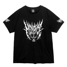LISTEN FLAVOR　危険なネコTシャツ【BLACK】