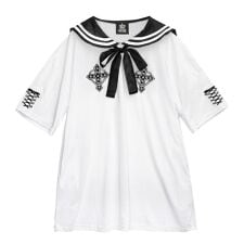 LISTEN FLAVOR　天界のチュールセーラーワンピ【WHITE】