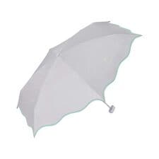 【Wpc.】日傘 折りたたみ 遮光ウェーブパイピングパラソル ミニ【完全遮光100％＆完全UVカット