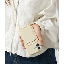 iPhoneケース スマホケース カードポケット ストラップ付