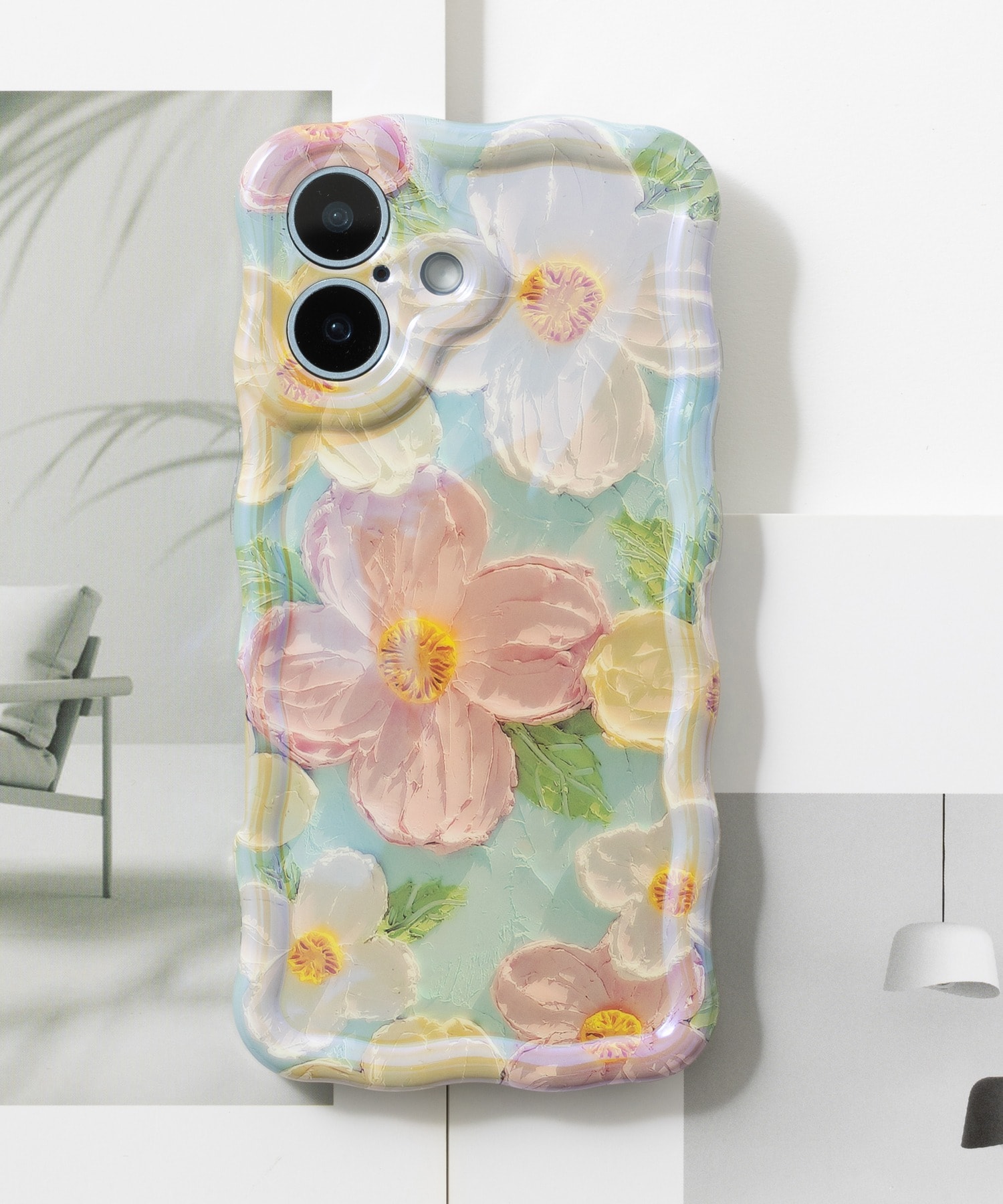 iPhoneケース スマホケース 花柄 ボタニカル うねうね