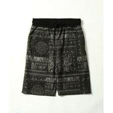 【691901】総柄ミニ裏毛ショーツ