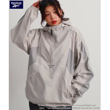 【rm-5111】REEBOK パイピングライン入り ナイロンフードアノラック