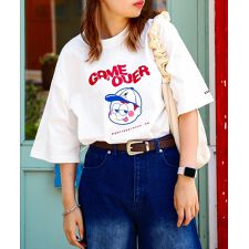 【24008-11kg】KANGOL BOY＆GIRL 90sイラスト半袖Tシャツ