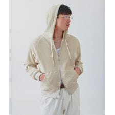 【sc24013zw】ZIPFIVE WHITELINE ワッフルジップパーカー