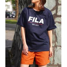 【fh8116】FILA 高密度韓国風 センターロゴプリントTシャツ