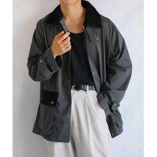 【dn22aw-001】Nilway PEツイル配色フィードジャケット