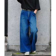 【az24203n】Nilway ワイドバギーフレアヴィンテージデニムパンツ