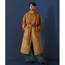 【az24209n】Nilway スウェードデザイントレンチコート