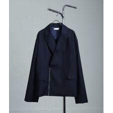 【az25016n】Nilway ジップデザインダブルテーラードジャケット