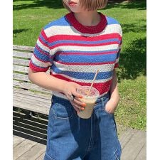 【24ss-ch017】Chillfar カラーボーダーサマーニット