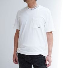 ロゴプリントハンソデクルーネック