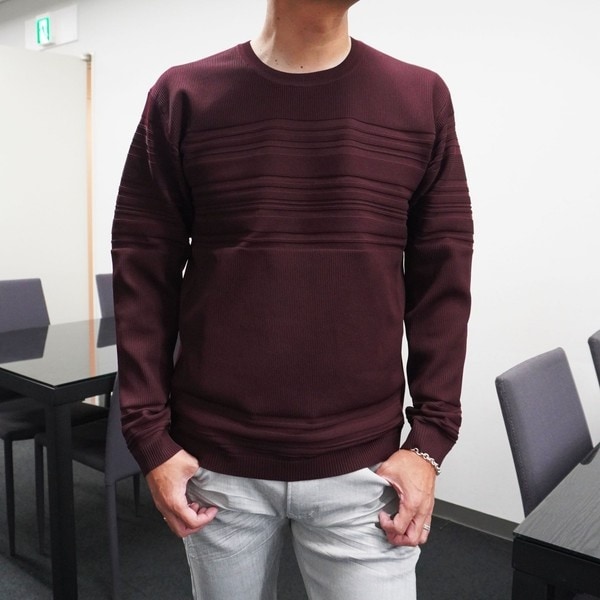 切替タックボーダークルーネックニット | ニコルセレクション(NICOLE