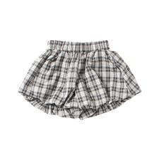 チェック柄バルーンミニスカート