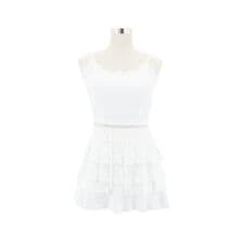 【2点セット】フリルキャミソール＆ティアードミニスカート セットアップ