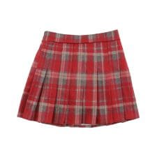チェックプリーツミニスカート