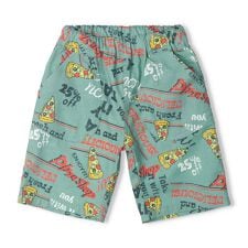 ピザ・ロゴ総柄5分丈ハーフパンツ