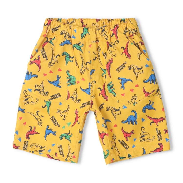 恐竜総柄5分丈ハーフパンツ
