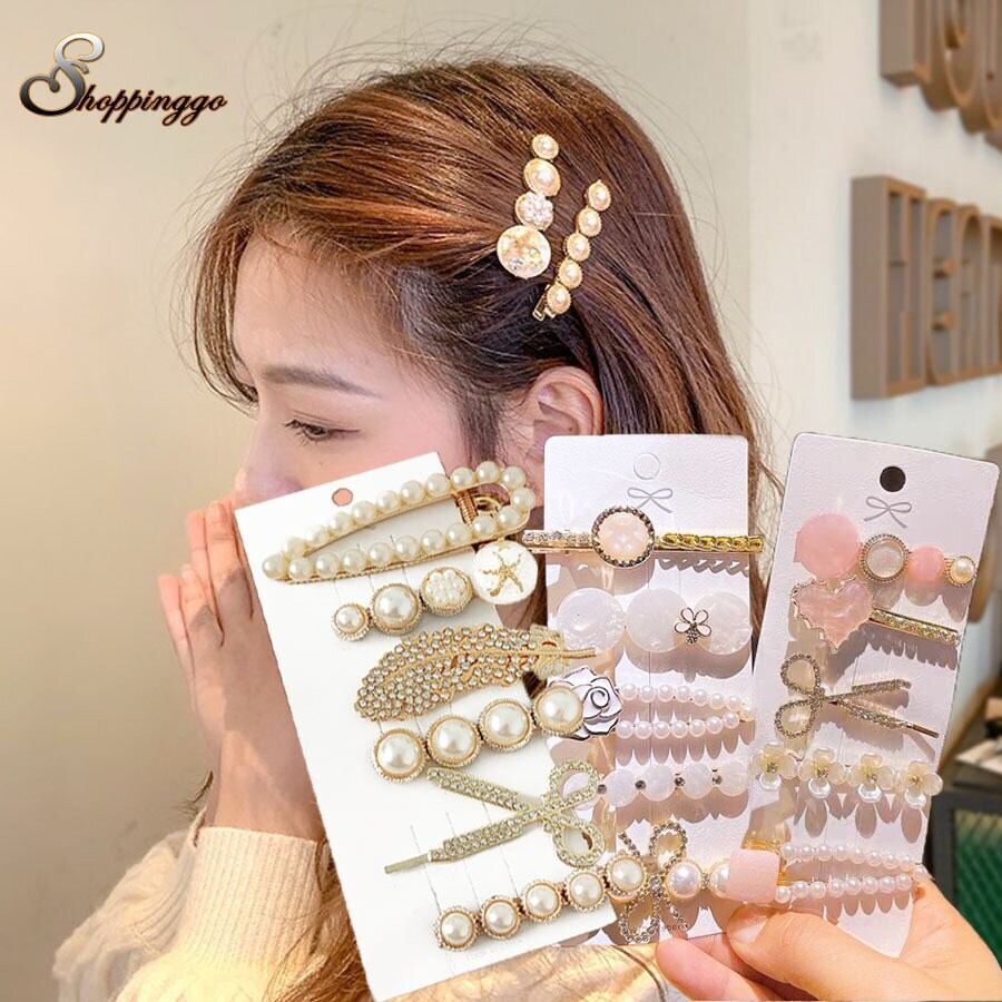 ヘアピンセット 3タイプ パール ヘアクリップ キラキラヘアピン ヘア