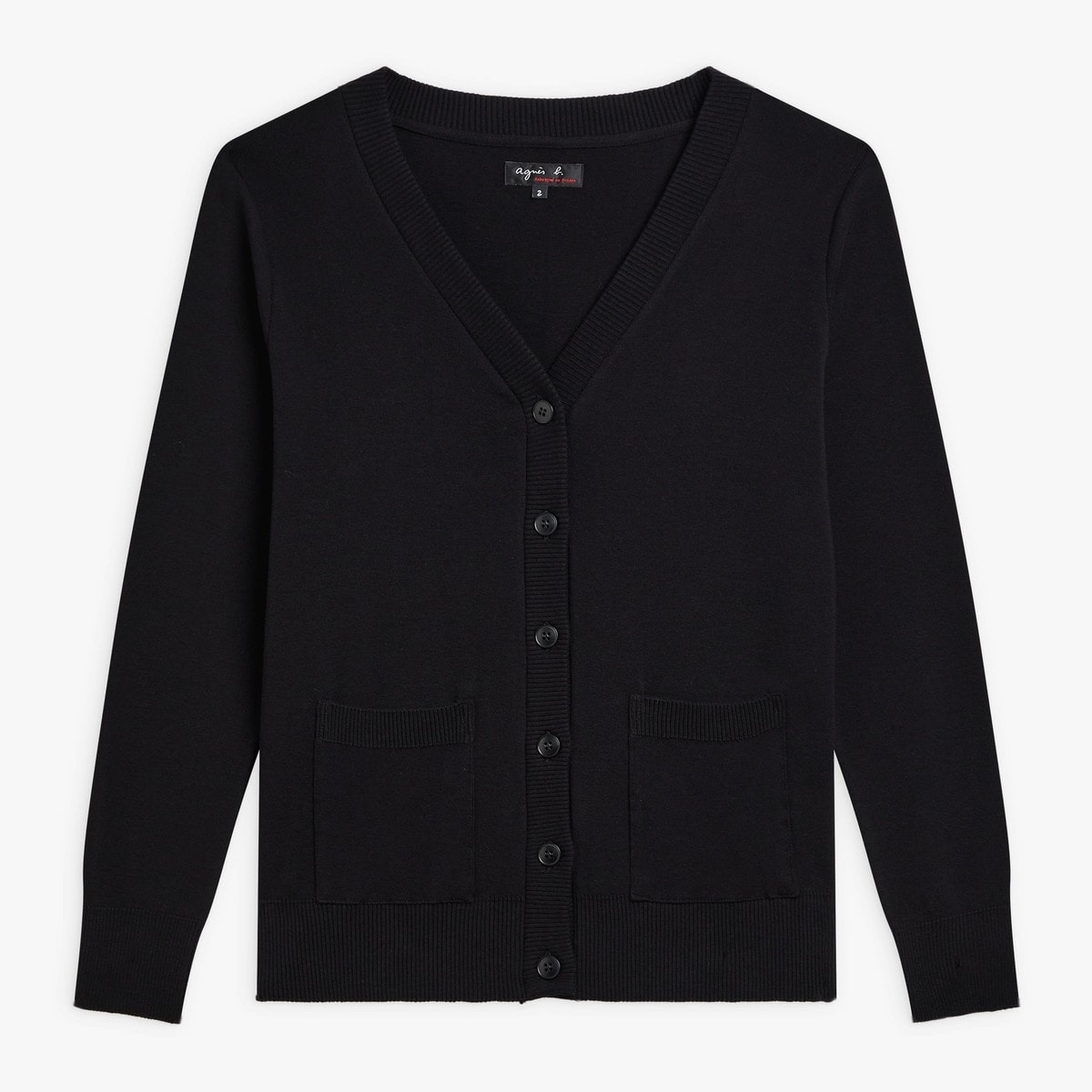 コットン Vネック 長袖 ニット カーディガン ”Homme” | アニエスベー